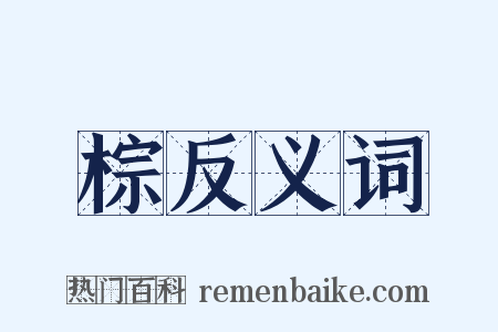棕反义词是什么意思的图片